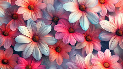 Floral Background with Stunning Flower Patterns