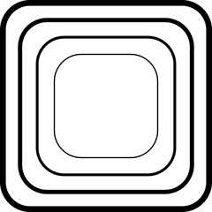 Obraz premium Rounded square blend line effect. Geometric shapes