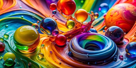 Colorful abstract shapes come together to form an engaging visual journey, perfect for enhancing innovative projects