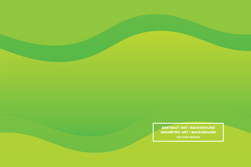 Fototapeta premium Wavy Curvy Circular and Circle Shapes and Designs Green and Yellow Colors with Gradient Backdrop Modern Abstract Background Geometric Background
