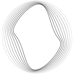 Circles wave lines halftone of frame. Design technology