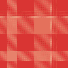 Red tartan plaid fabric seamless pattern of check background tartan with a textile fabric plaid texture. Tartan Scotland seamless plaid pattern vector. Retro background fabric.