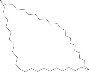 Zig zag wavy edge geometric shape. Elements for decoration