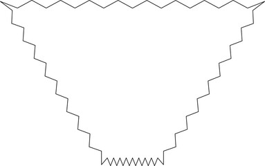 Zig zag wavy edge geometric shape. Elements for decoration