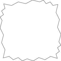 Zig zag wavy edge geometric shape. Elements for decoration