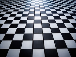 Explore this black and white checkerboard pattern, perfect for enhancing backgrounds, textures, and graphic design