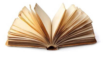 of Spiral Notebook with Blank Pages on Clean White Background