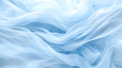 Fototapeta premium Serene Waves of Soft Blue and Icy Silver Digital Connections