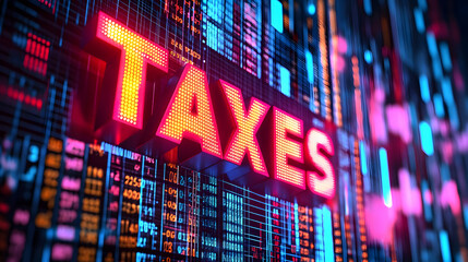 Fototapeta premium Taxes 3D Illustration