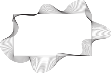 Rectangle liquid line frame blend effect. Technology element