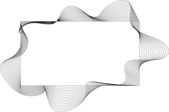 Rectangle liquid line frame blend effect. Technology element