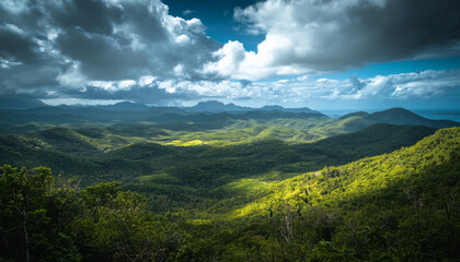 Obraz premium Puerto Rico, Puerto Rico Island Landscape, Tropical Vacation Getaway, Caribbean Island