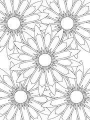 All these designs are hand-drawn and unique 
Flower Beautiful black and white illustration for adult coloring book,
This is a printable Beautiful Zentangle Coloring page for KDP Interior, POD products