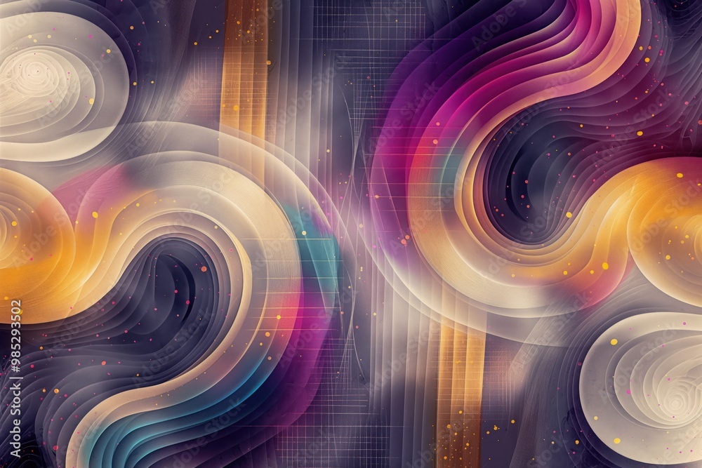 Leinwandbilder vibrant abstract background design with wave pattern. bright colors, textured element. suitable for 