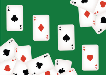 シンプルで使いやすいトランプのエースのイラストセット