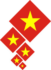 Vietnam flag in various design