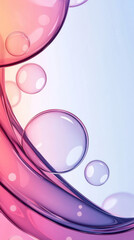 Abstract background with pink and purple bubbles.