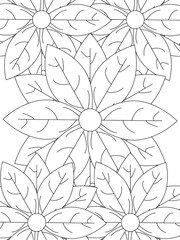 All these designs are hand-drawn and unique 
Flower Beautiful black and white illustration for adult coloring book,
This is a printable Beautiful Zentangle Coloring page for KDP Interior, POD products