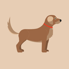 Brown Dog Animals Vector Illustration