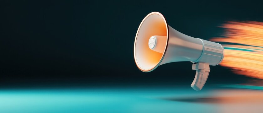 A large white microphone is shown with a bright orange flame behind it