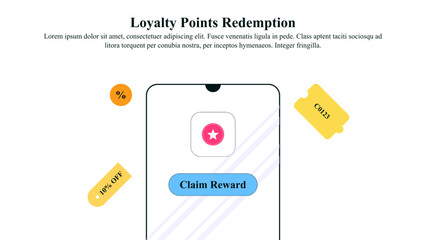 Illustration concept of redeeming loyalty points for rewards or discounts.