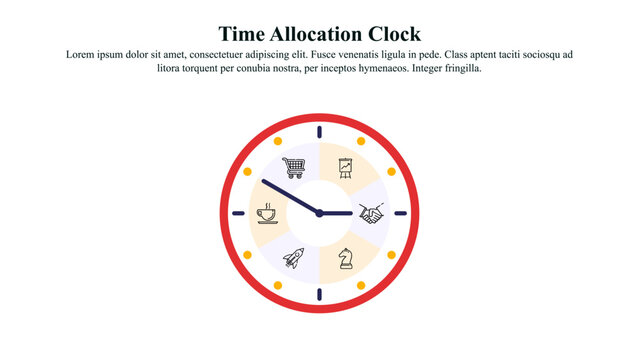 Illustration concept of time allocation to each task.