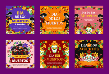 Dia De Los Muertos Social Media Collection