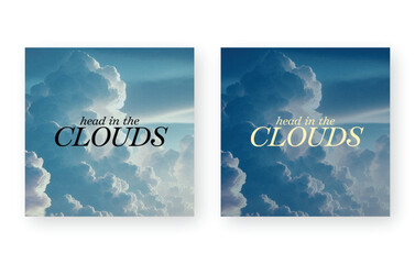 Instagram Social Media Graphics Template | Head in the Clouds