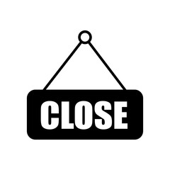 close sign icon, vector flat black simple trendy  style illustration for web and app..eps