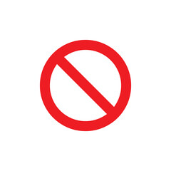 Prohibition symbol. vector flat black  Prohibition icon trendy style illustration for web and app..eps