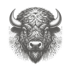 bison vector illustration