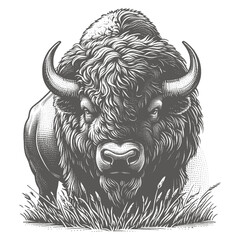 bison vector illustration