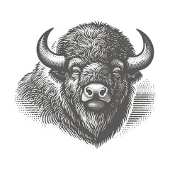 bison vector illustration