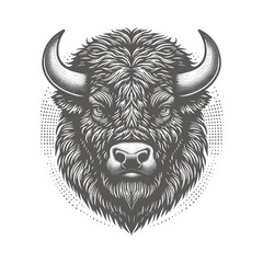 bison vector illustration