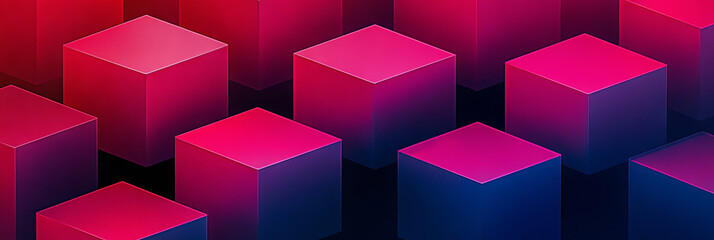 Obraz premium Abstract pattern of red and blue cubes.