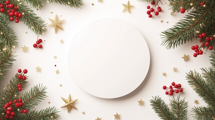 Christmas Card with Blank Center Design