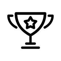 Trophy Icon Transparent Background Line Design Style 