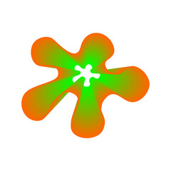 abstract gradient, psychedelic shape flower like