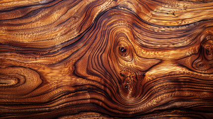 Wooden Texture with Knots of Teak wood
