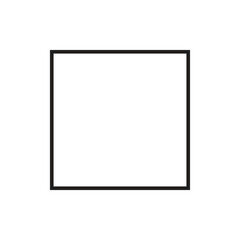 Stop Icon Design. Black Out Line Icon.