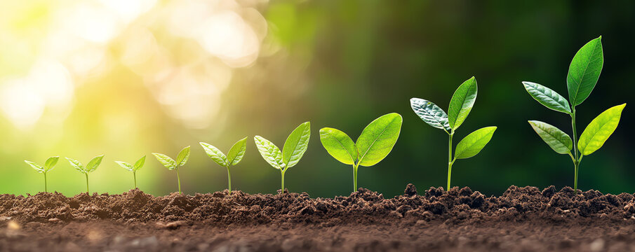 Roadmap leading through different stages of a tree s growth, from sapling to full bloom roadmap, growth, nature evolution