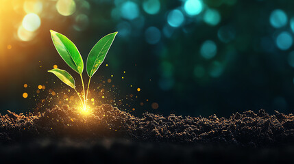 A glowing roadmap growing through layers of soil, symbolizing the foundation of a strong business roadmap, growth, business foundation