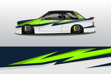 Abstract vector car wrap sticker design