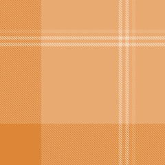 Obraz premium Orange tartan plaid fabric seamless pattern of check background tartan with a textile fabric plaid texture. Tartan Scotland seamless plaid pattern vector. Retro background fabric.