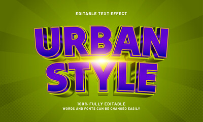 urban style editable text effects with a simple and modern theme