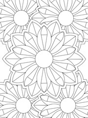 All these designs are hand-drawn and unique 
Flower Beautiful black and white illustration for adult coloring book,
This is a printable Beautiful Zentangle Coloring page for KDP Interior, POD products