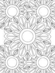 All these designs are hand-drawn and unique 
Flower Beautiful black and white illustration for adult coloring book,
This is a printable Beautiful Zentangle Coloring page for KDP Interior, POD products