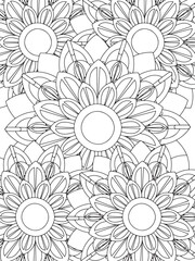 All these designs are hand-drawn and unique 
Flower Beautiful black and white illustration for adult coloring book,
This is a printable Beautiful Zentangle Coloring page for KDP Interior, POD products