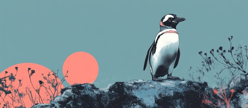 African Penguin in a natural park setting - Powered by Adobe