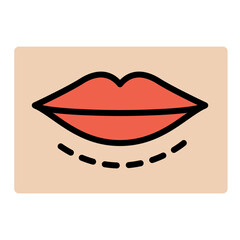 Lip reduction icon